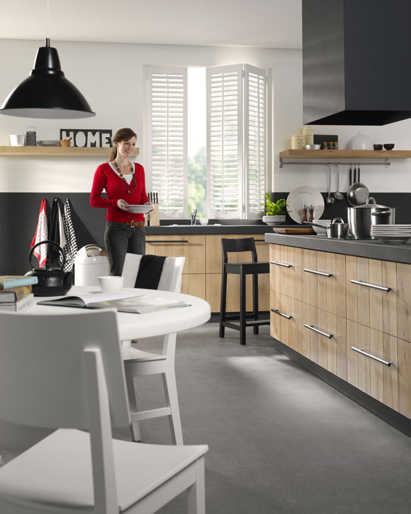 Shutters in moderne keuken