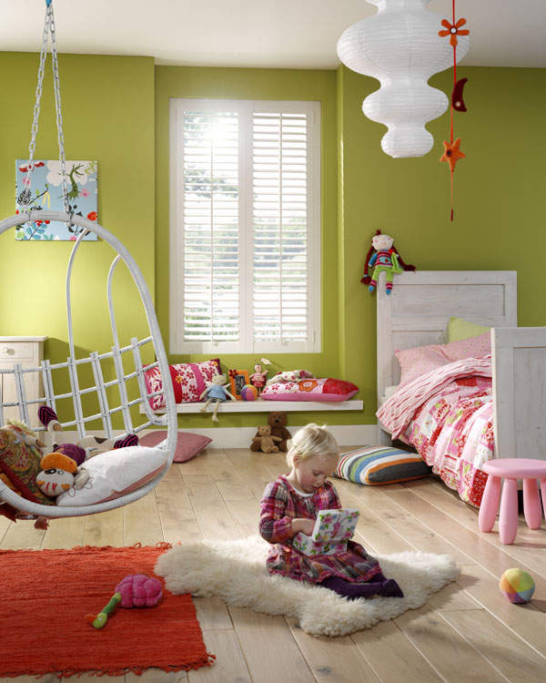 Shutters in hippe kinderkamer